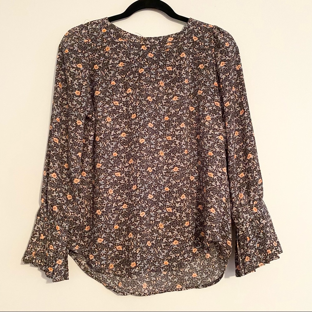 LOFT Floral Bell Sleeve Blouse - #114